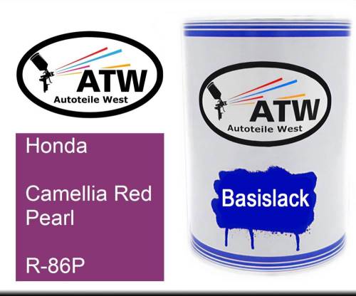 Honda, Camellia Red Pearl, R-86P: 500ml Lackdose, von ATW Autoteile West.